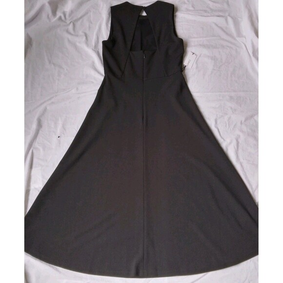 Calvin Klein Sleeveless Midi Dress Black Fit And Flare Womens Size 2 - Picture 7 of 10